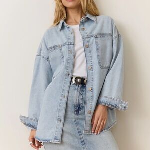 Marine Layer Molly Oversized Denim Shirt Jacket size XS